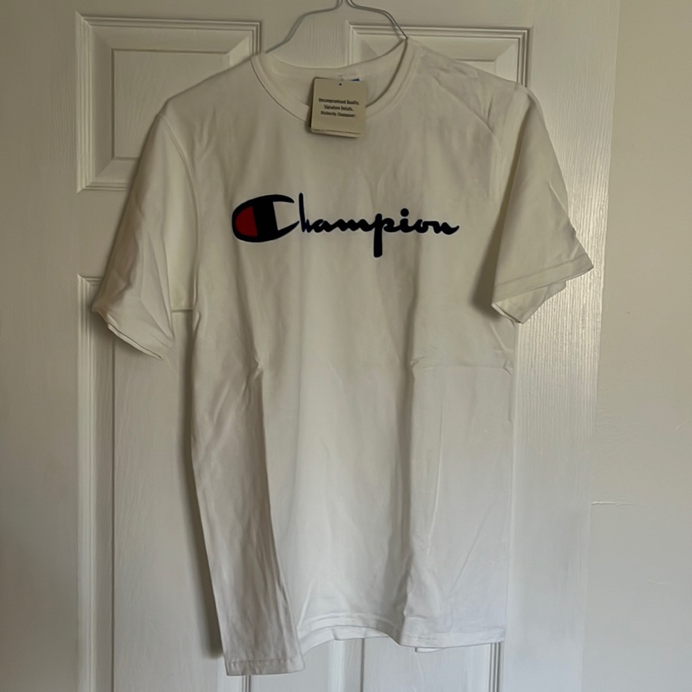 White Champion t shirt